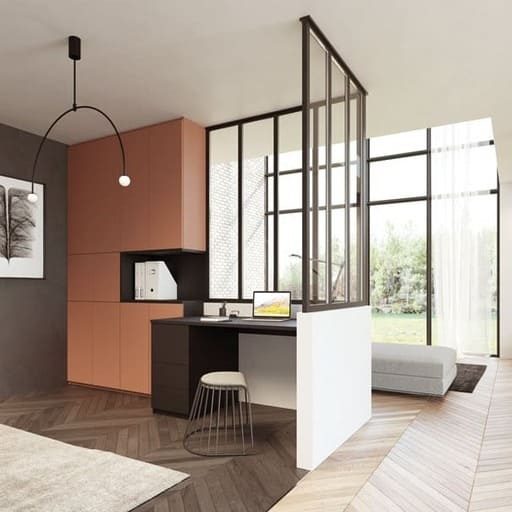 agencements mg montpellier amenagement verriere amenagement bureau terracotta anthracite fonce verriere fixe sur mesure