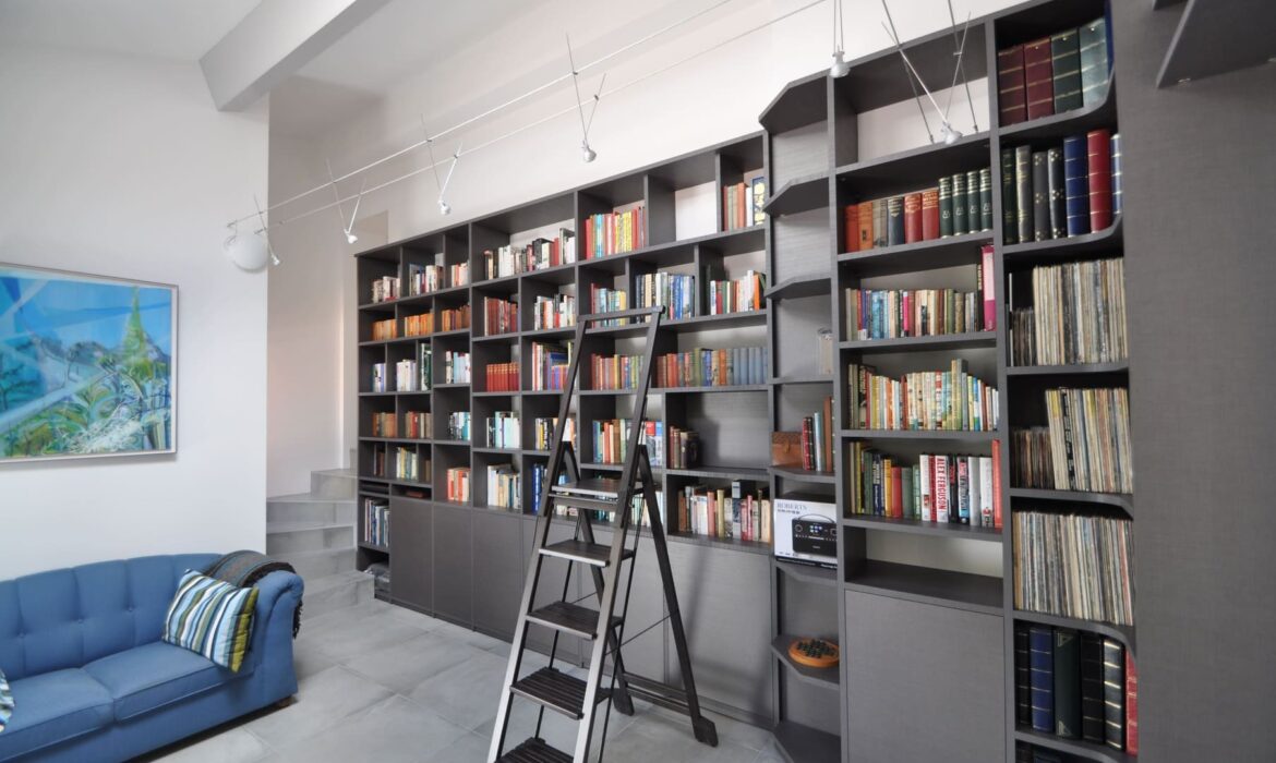 Bibliotheque de grande hauteur agencement mg montpellier
