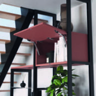 Plaquette Arche-Rangement sous escalier décor Terracotta zoom open case